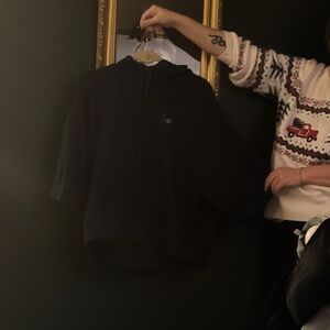 PINK Victoria's Secret Black Hoodie with Green Logo